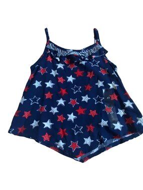 Epic Threads girls star hankerchief tank top-navy blue-4T